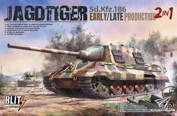 Збірна модель 1/35 Jagdtiger, ранніх/пізніх випусків (2 в 1), Takom 8001
