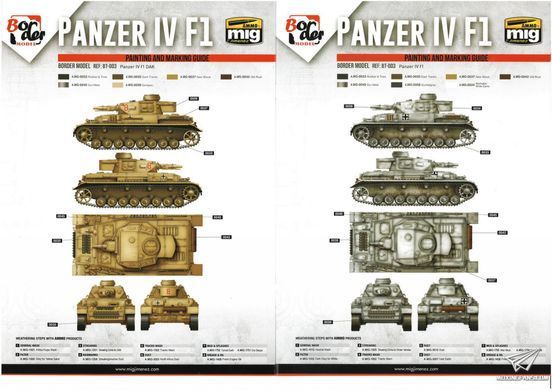 Збірна модель 1/35 Pz.Kpfw.IV Ausf.F1 Vorpanzer & Schurzen (3 в 1), Border Model BT-003