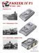 Збірна модель 1/35 Pz.Kpfw.IV Ausf.F1 Vorpanzer & Schurzen (3 в 1), Border Model BT-003