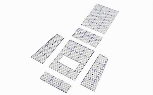 Лист ABS пластику 0,3 мм з міліметровою розміткою (120*240мм), Prime Model MS078-03