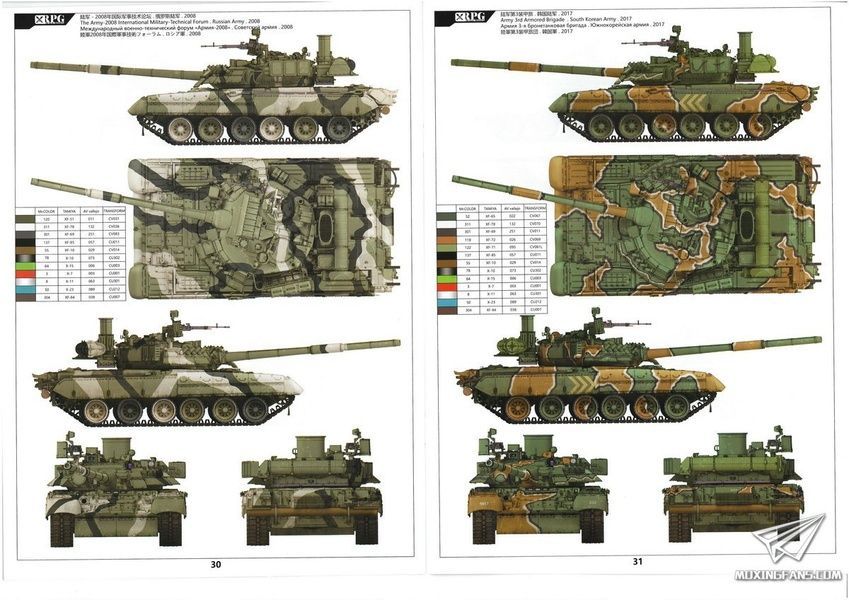 Збірна модель 1/35 Т-80У основний бойовий танк + 2 набори обвісу із смоли, RPG Model 35001B