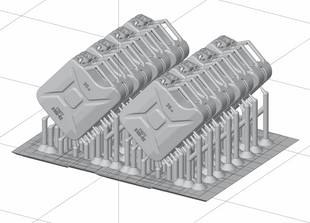 Каністри для ПММ Україна, СРСР 20л в 1/35, 8 штук (3D друк), Panzershop 35A010