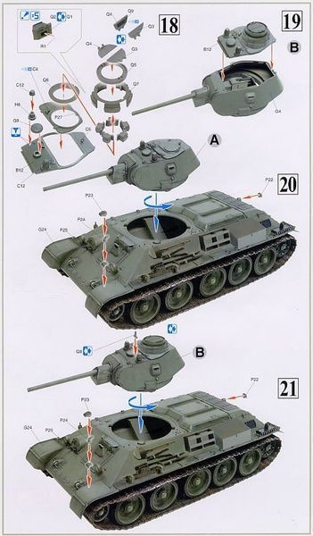 Збірна модель 1/35 Т-34/76 зр. 1941 на німецькій службі Pz.Kpfw. T-34-747(r), Dragon 6185