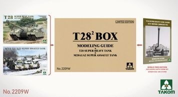 Збірна модель 1/35 T28 та M28 A1/A2 надважкі штурмові танки, дві моделі в наборі, Takom 2209W