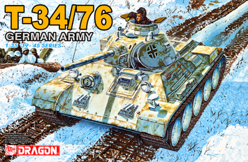 Збірна модель 1/35 Т-34/76 зр. 1941 на німецькій службі Pz.Kpfw. T-34-747(r), Dragon 6185