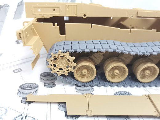 Траки типу T-158 для M1A1/M1A2 Abrams, K2 Black Panther (3D друк) в 1/35, TPW