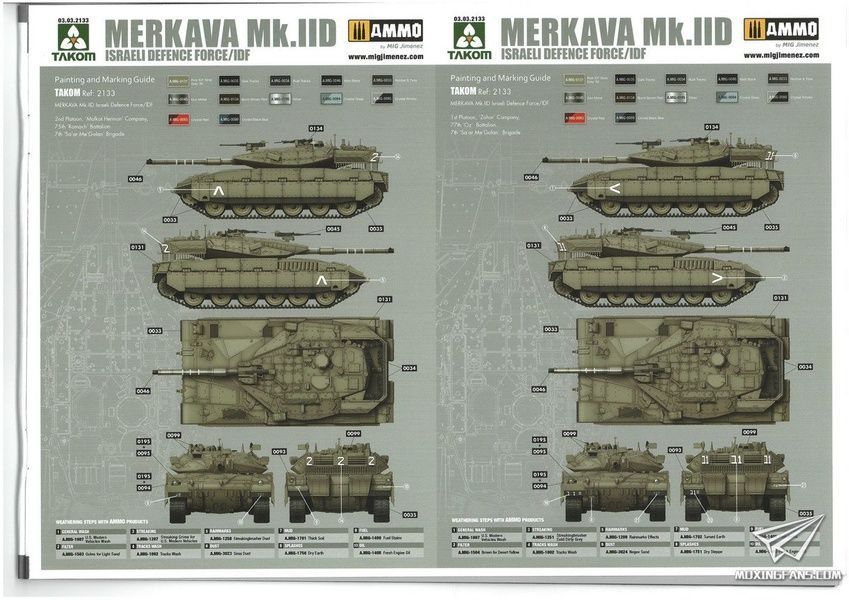 Збірна модель 1/35 Merkava 2D ізраїльський основний бойовий танк, Takom 2133