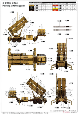 Збірна модель 1/35 Пускова установка M901 із ЗРК MIM-104F Patriot PAC-3, Trumpeter 01040
