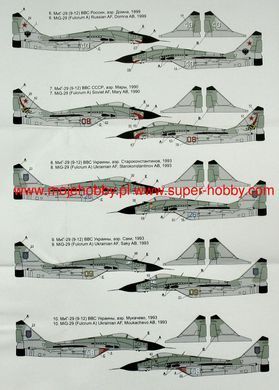 Збірна модель 1/48 МиГ-29 9-12 ранніх серій, Great Wall Hobby L4814 + декаль Authentic Decals AD4811