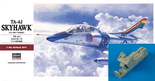 Збірна модель 1/48 TA-4J Skyhawk + Катапультні крісла Quickboost 48496 (2 шт), Hasegawa 07243