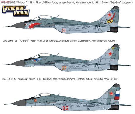 Збірна модель 1/48 МиГ-29 9-12 ранніх серій, Great Wall Hobby L4814 + декаль Authentic Decals AD4811
