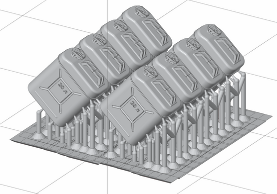 Каністри для ПММ СРСР 20л (1950 - 1980 рр.) в 1/35, 8 штук (3D друк), Panzershop 35A011