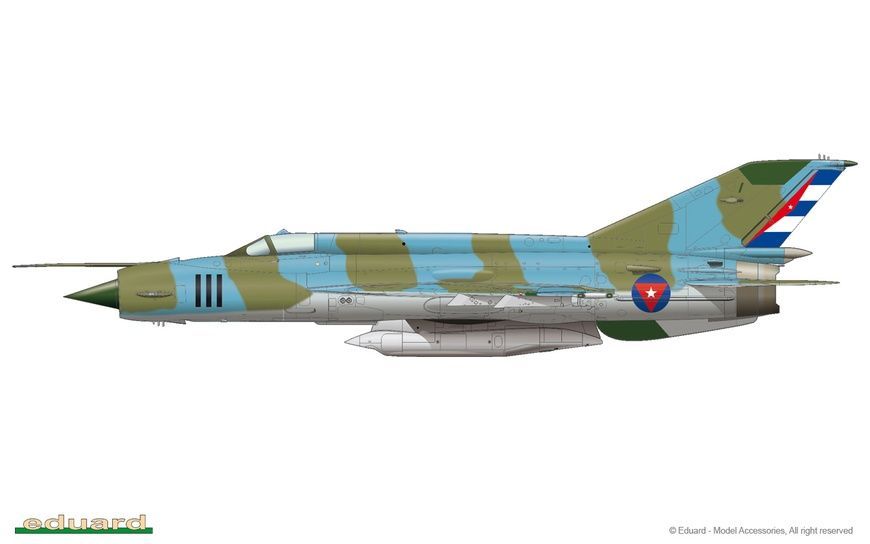 Збірна модель 1/48 МіГ-21Р (ProfiPACK),  Eduard 8238 + трубки Піто Mini World A4848a