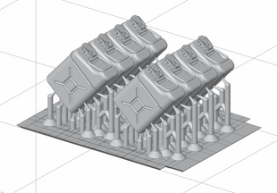 Каністри для ПММ СРСР 10л (1950 - 1980 рр.) в 1/35, 8 штук (3D друк), Panzershop 35A012