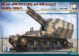 Збірна модель 1/35 15 cm sFH 13/1(Sf) auf GW Lr.s.(f) Sd.Kfz. 135/1 з металевими траками, Panda PH35035