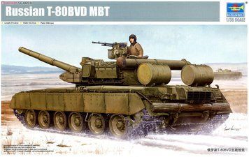 Збірна модель 1/35 Т-80БВД український ОБТ (Т-80БВ з двигуном 6ТД-2), Trumpeter 05581