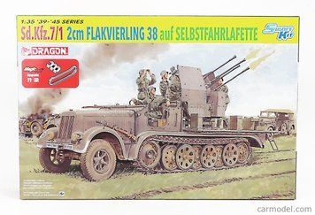Збірна модель 1/35 Sd.Kfz. 7/1 2cm Flakvierling 38 auf Selbstfahrlafette, Dragon 6525