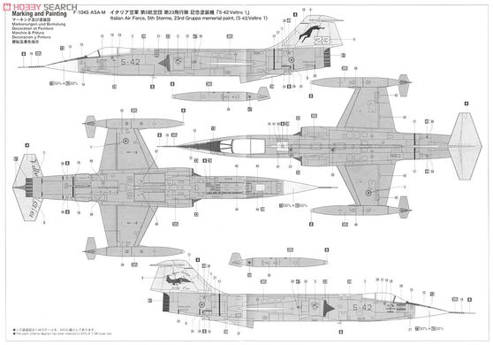 Збірна модель 1/48 F-104S Starfighter 'Veltro 1' + Master AM-48-044 F-104 Starfighter - Pitot Tube, Hasegawa 07340