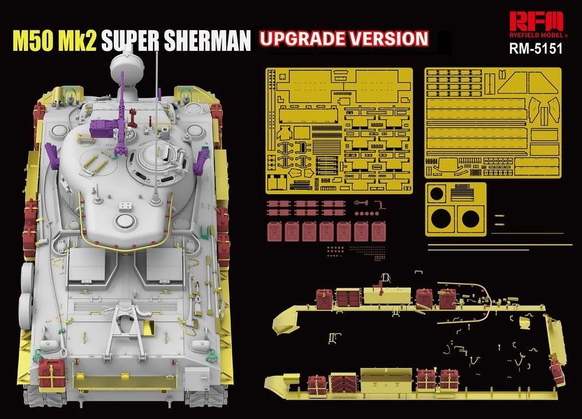 Збірна модель 1/35 M50 Mk.2 Super Sherman (M4A4 HVSS) покращена версія, RFM RM-5151