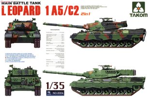 Збірна модель 1/35 Leopard 1A5/C2 (2 в 1), Takom 2004