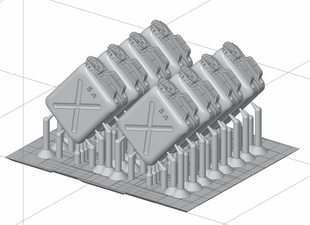 Каністри для ПММ СРСР 5л (1950 - 1980 рр.) в 1/35, 8 штук (3D друк), Panzershop 35A013