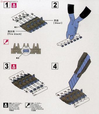 Робочі гусениці типу T-142 для американських ОБТ M48/M60 в 1/35, AFV Club AF35010