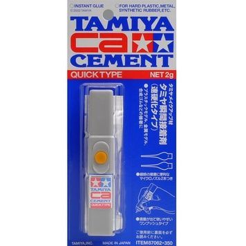 Супер клей швидкої дії (CA Cement Quick Type), Tamiya 87062 (2 г)