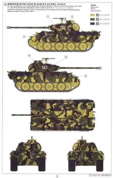 Збірна модель 1/35 Panther Ausf.A пізніх випусків, Meng TS-035