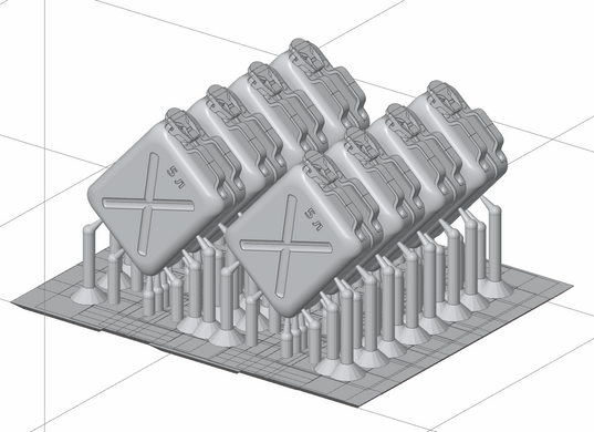 Каністри для ПММ СРСР 5л (1950 - 1980 рр.) в 1/35, 8 штук (3D друк), Panzershop 35A013