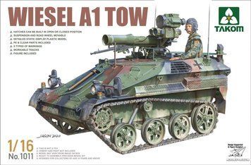 Збірна модель 1/16 Wiesel A1 TOW-2 німецький бойова броньована машина з ПТРК, Takom 1011
