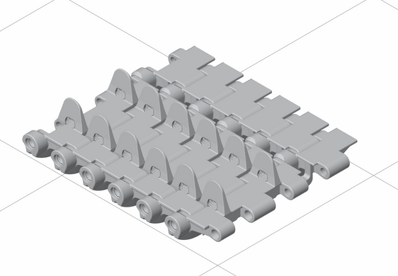 Траки для Tiger Ausf.E (пізні) Kgs 63/725/130 (3D друк), Panzershop 35T004