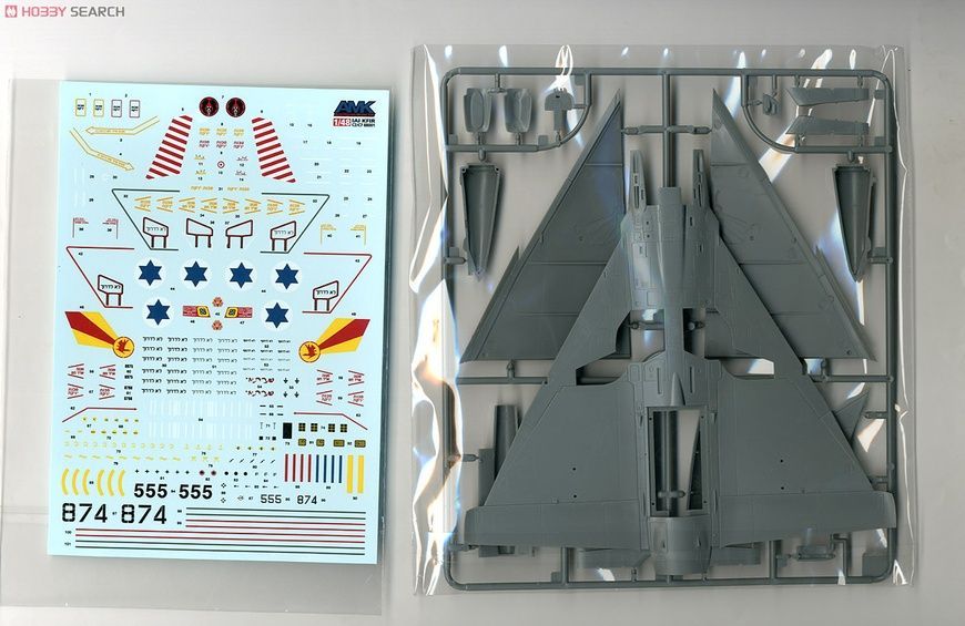 Збірна модель 1/48 IAI Kfir C2/C7, AMK 88001 + кольорове самоклейне фототравлення Eduard FE661
