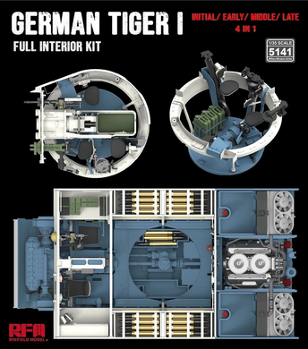 Збірна модель 1/35 Набір інтер'єру для Tiger I (для моделей RFM), RFM RM-5141