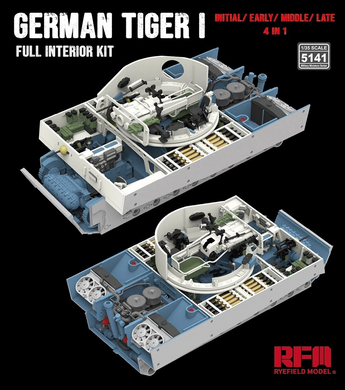 Збірна модель 1/35 Набір інтер'єру для Tiger I (для моделей RFM), RFM RM-5141