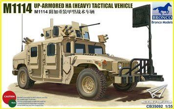 Збірна модель 1/35 HMMWV M1114 HA Up-Armored Tactical Vehicle броньований автомобіль, Bronco CB35092