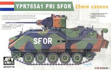 Збірна модель 1/35 YPR-765A1 PRI з 25-мм гарматою, нідерландська БМП, AFV Club AF35119