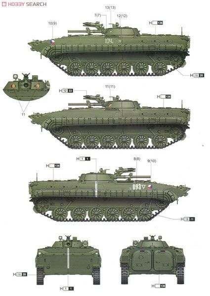 Збірна модель 1/35 БМП-1 бойова машина піхоти, Trumpeter 05555