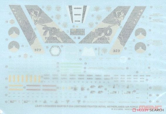 Збірна модель 1/48 Lockheed Martin F-35A Lightning II винищувач-бомбардувальник ПС Нідерландів, Meng LS-011