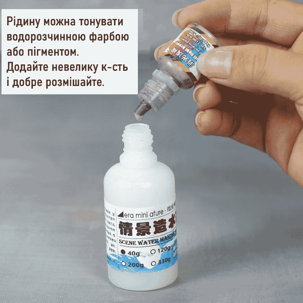 Рідина для імітації води на діорамах (100 мл), Mini Afure 255-100