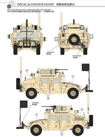 Збірна модель 135 Hmmwv M1114 Ha Up Armored Tactical Vehicle 