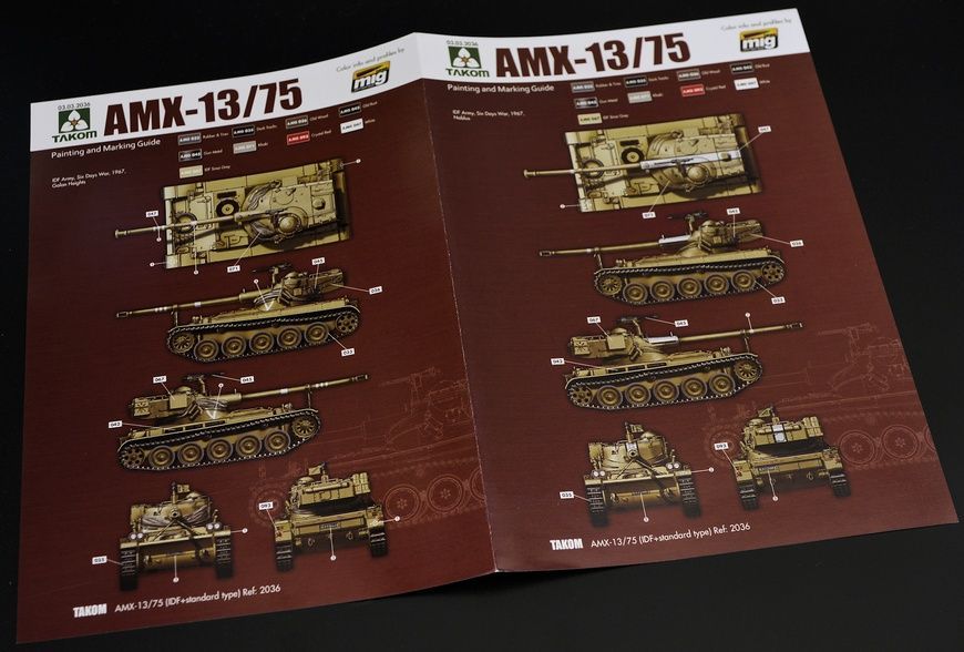 Збірна модель 1/35 AMX-13/75 (2 в 1), Takom 2036