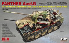 УЦІНКА!!! RFM RM-5019 1/35 Panther Ausf.G німецький середній танк, з повним інтер'єром та робочими траками