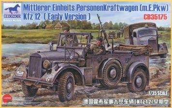 Збірна модель 1/35 Mittlerer Einheits Personenkraftwagen (m.E.Pkw) Kfz 12 (ранніх випусків), Bronco CB35175