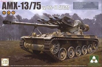 Збірна модель 1/35 AMX-13/75 з ПТКР SS11, Takom 2038