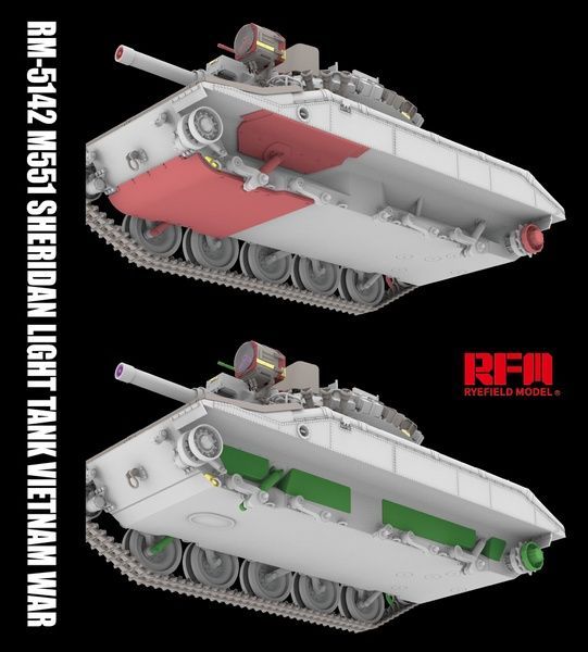 Збірна модель 1/35 M551 Sheridan американський легкий танк (В'єтнам), RFM RM-5142