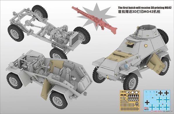 Збірна модель 1/35 BA-64B(r) німецький трофейний бронеавтомобіль, LANMO Model MM35004