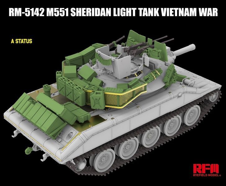 Збірна модель 1/35 M551 Sheridan американський легкий танк (В'єтнам), RFM RM-5142
