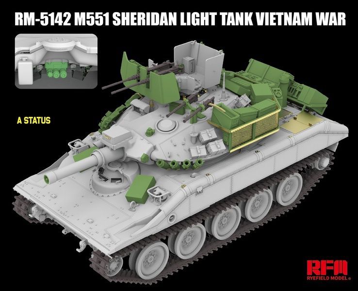 Збірна модель 1/35 M551 Sheridan американський легкий танк (В'єтнам), RFM RM-5142