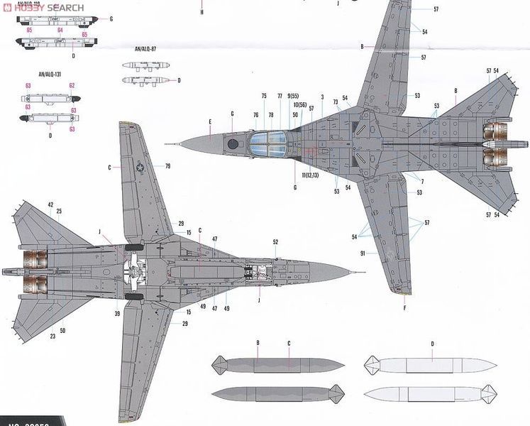Збірна модель 1/48 EF-111 Raven, Hobby Boss 80352