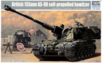 Збірна модель 1/35 AS-90 британська 155-мм самохідна гаубиця, Trumpeter 00324